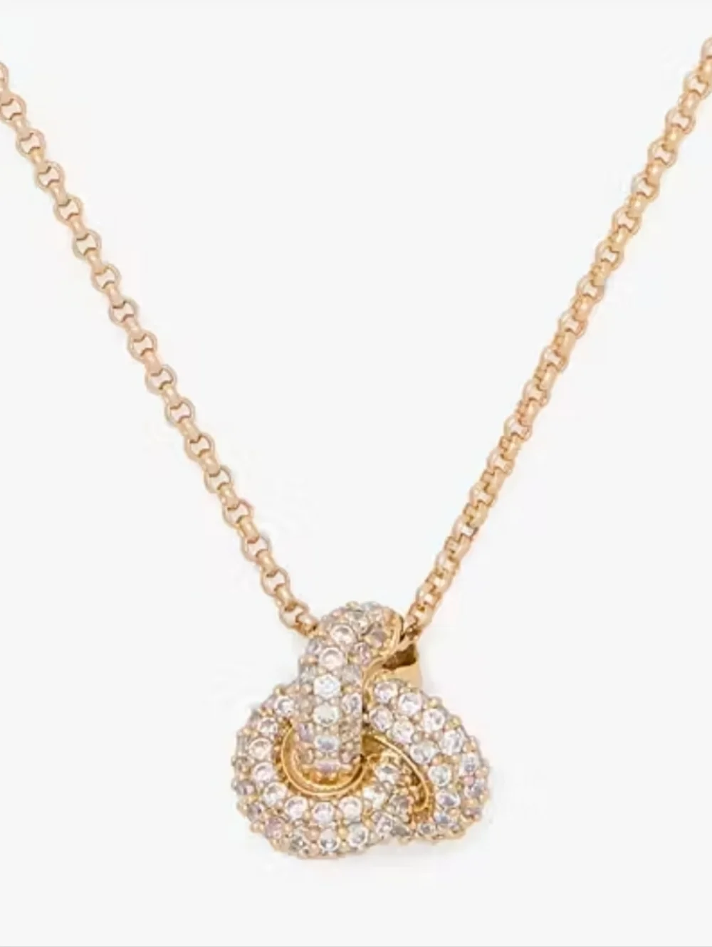 New kate spade Gold Knot Pendant Necklace